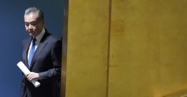 China's Foreign Minister Wang Yi arrives to address the 77th session of the U.N. General Assembly, New York, U.S., Sept. 24, 2022. (AP Photo)