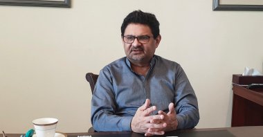 Miftah Ismail, Pakistan's federal minister for finance and revenue, speaks during an interview with Reuters in Islamabad, Pakistan, Sept.18, 2022. (Reuters Photo)