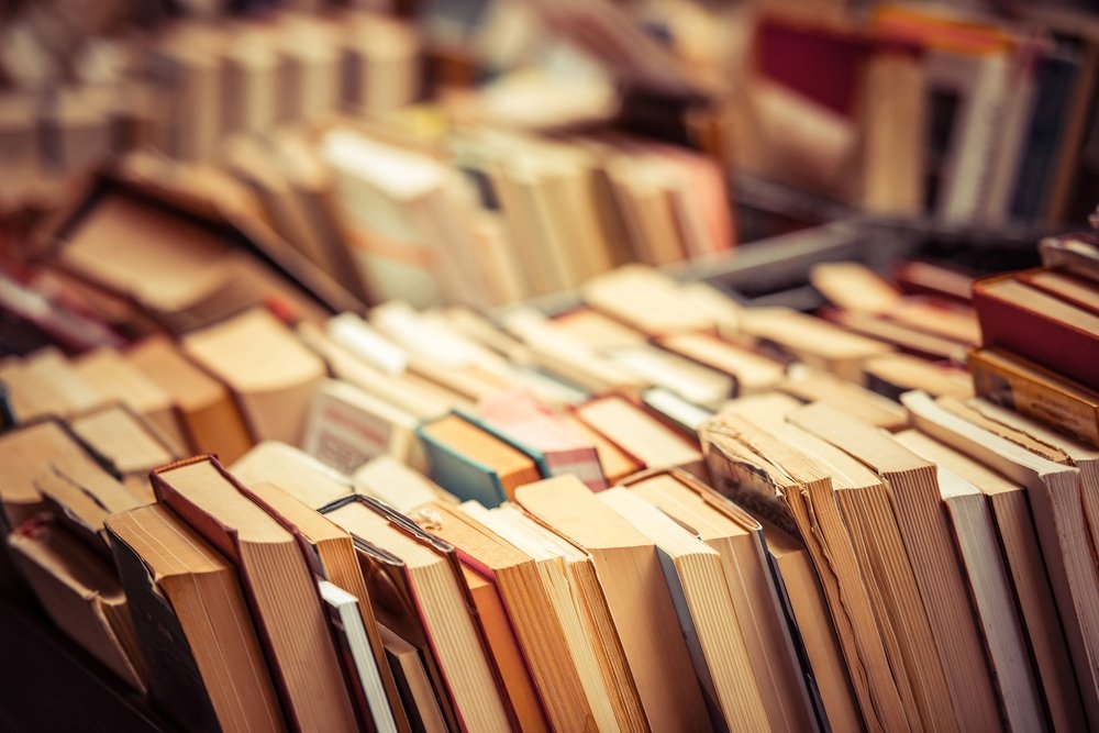 Old books in a book fair. (Shutterstock Photo)