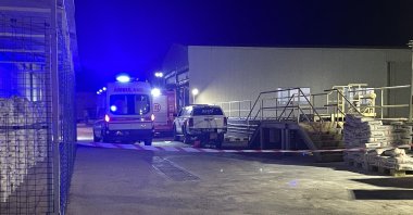 Ambulances and fire trucks outside the factory, in Bolu, northern Türkiye, Sept. 25, 2022. (AA Photo)