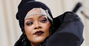 Rihanna seen at the Metropolitan Museum of Art Costume Institute Gala "In America: A Lexicon of Fashion," New York City, U.S., Sept. 13, 2021. (Reuters Photo)