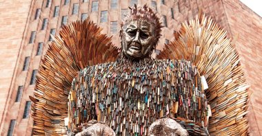 The Knife Angel in Victoria Square, which represents Birmingham's determination to address knife crime. (ShutterStock)