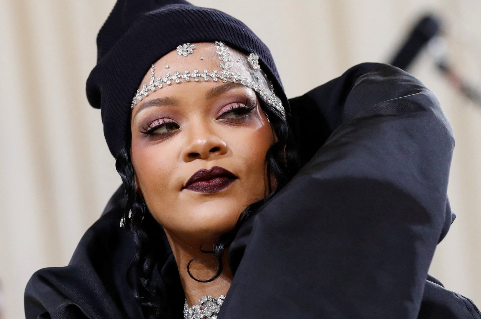Rihanna seen at the Metropolitan Museum of Art Costume Institute Gala &quot;In America: A Lexicon of Fashion,&quot; New York City, U.S., Sept. 13, 2021. (Reuters Photo)