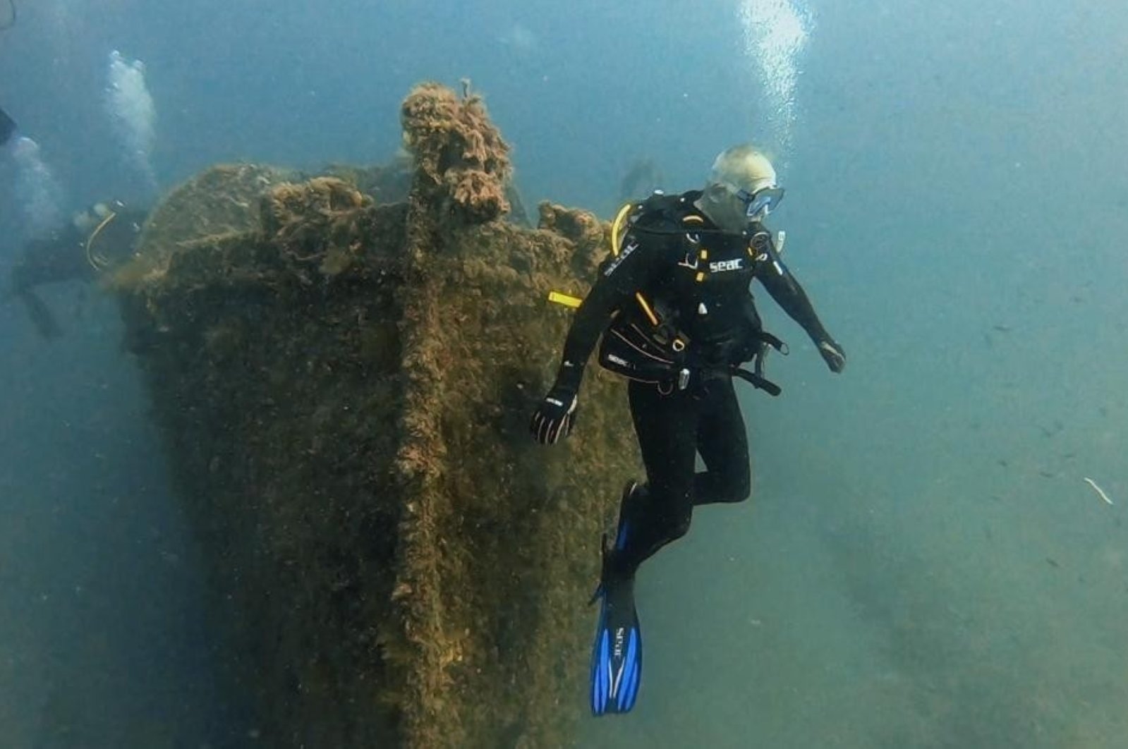 Menyelam peringatan ke kapal perang yang tenggelam di Gallipoli Historical Underwater Park