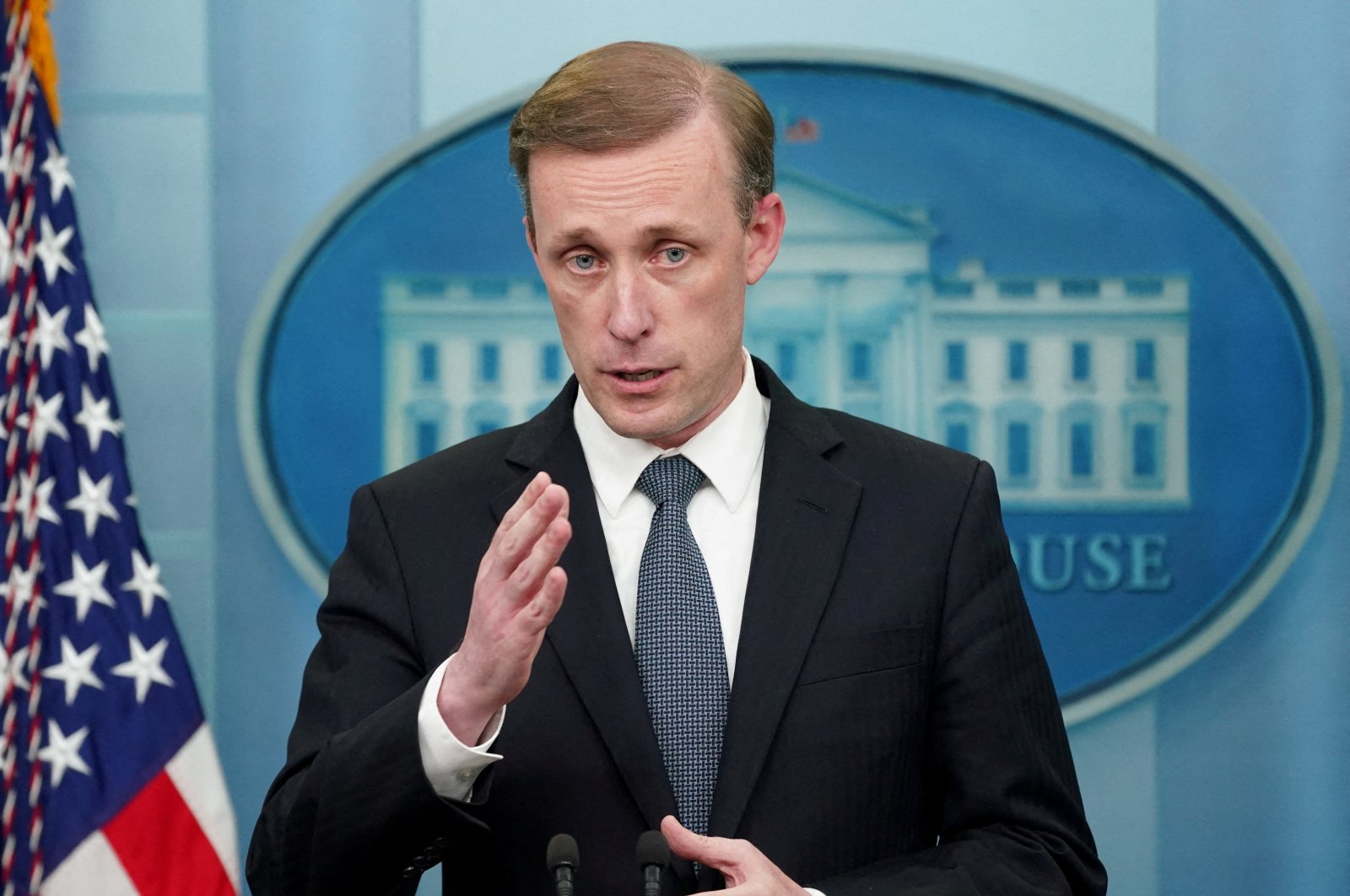 U.S. national security adviser, Jake Sullivan, speaks at a press briefing at the White House, Washington, U.S., July 11, 2022. (Reuters Photo)