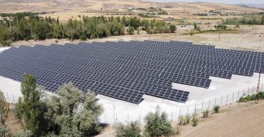Solar panels at a power plant in Sivas, central Türkiye, Aug. 31, 2022. (İHA PHOTO) 