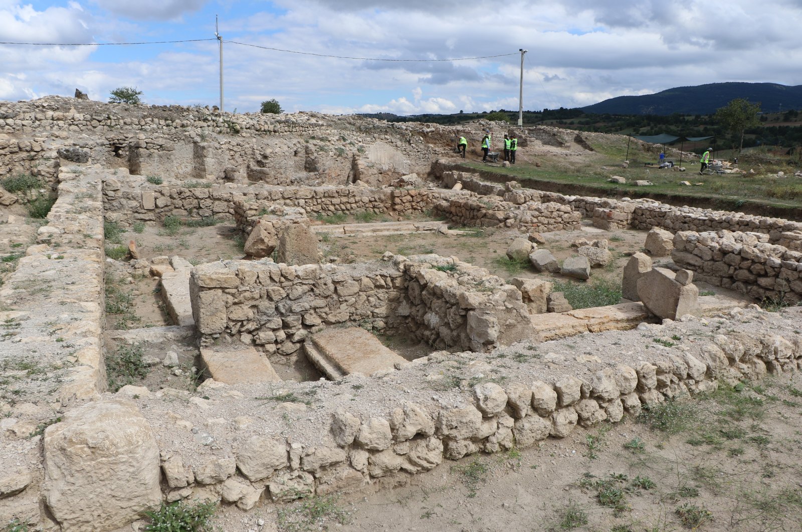 Traces of the Asclepius cult were found during the studies carried out in the ancient city of Hadrianopolis ancient city, believed to have been used as a settlement until the eighth century A.D., Karabük, Türkiye, Sept. 5, 2022. (IHA Photo)