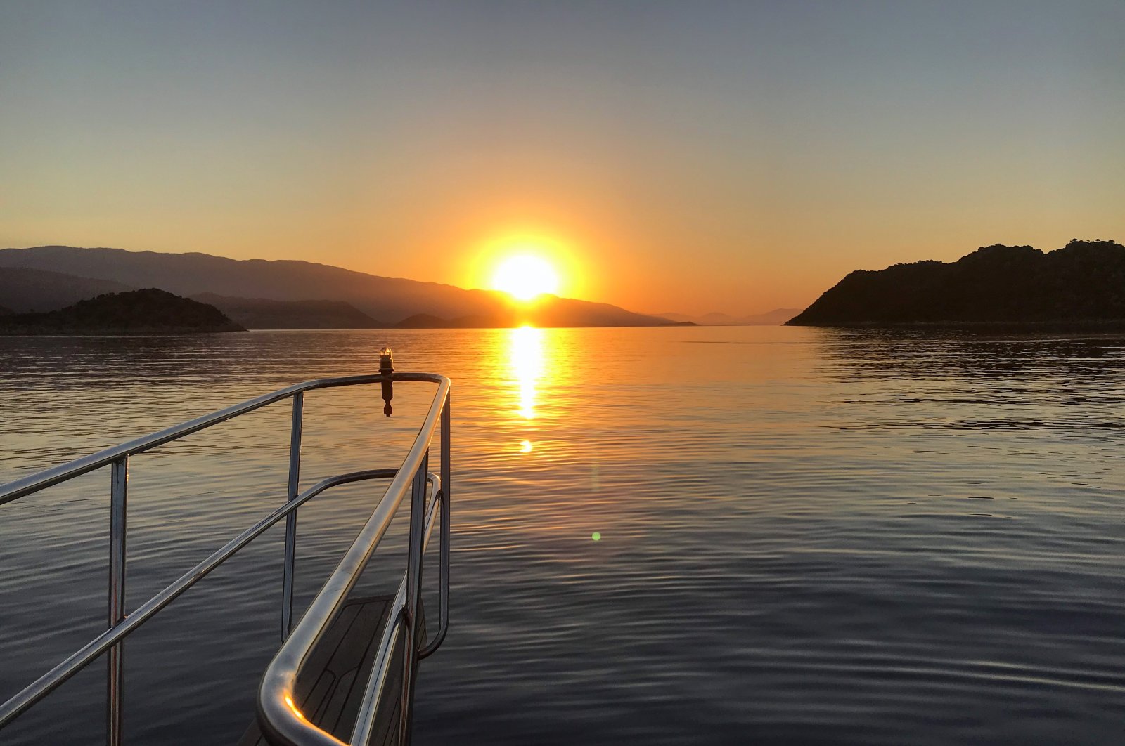 Sunrise during a blue cruise voyage is an experience to behold. (Photo by Özge Şengelen)