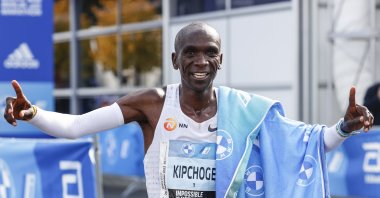 Kenyan athlete Eliud Kipchoge at the 48th BMW Berlin Marathon, Berlin, Germany, Sept. 25, 2022. (AA Photo)