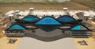 The main event arena for the 4th World Nomad Games, Iznik, Türkiye, Sept. 28, 2022. (AA Photo)