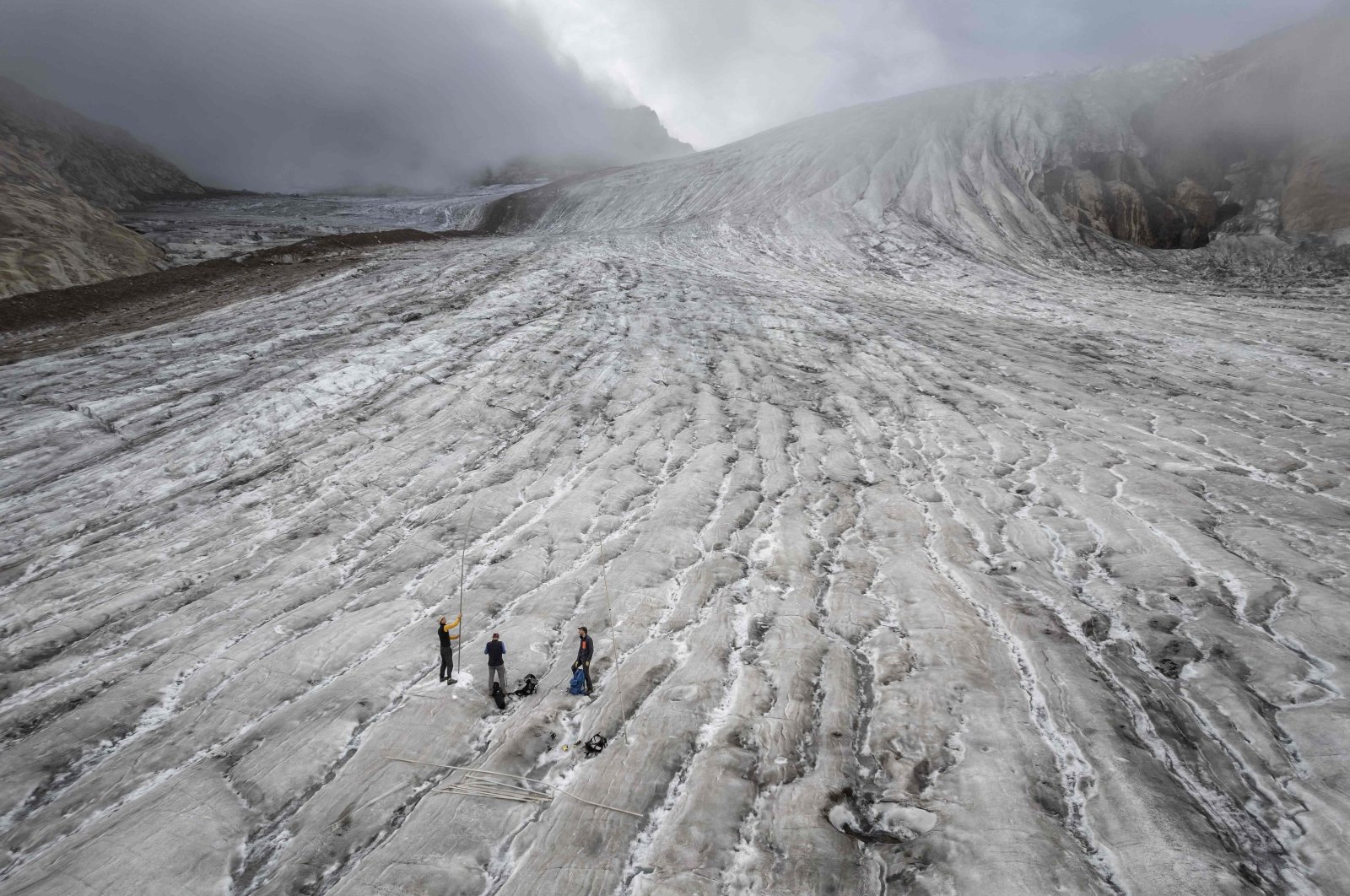 The Gries glacier, Switzerland, Sept. 2, 2022. (AFP Photo)