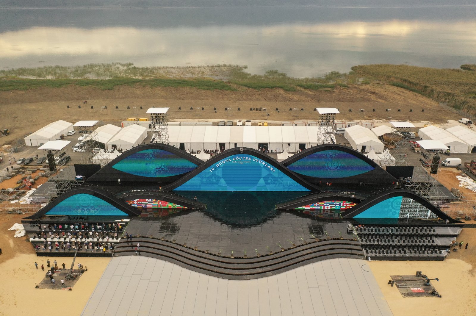 The main event arena for the 4th World Nomad Games, Iznik, Türkiye, Sept. 28, 2022. (AA Photo)