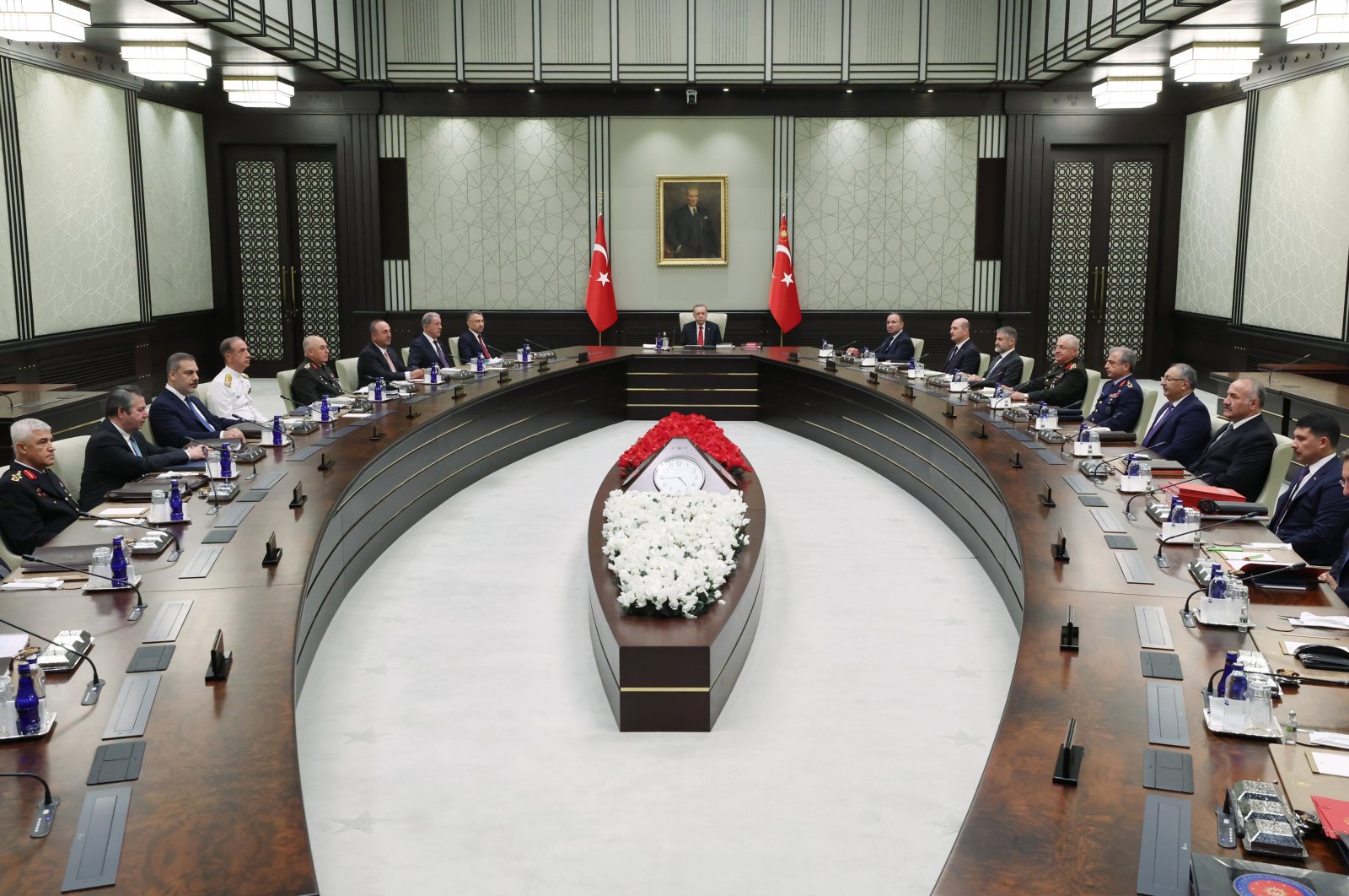 The MGK meeting chaired by President Recep Tayyip Erdoğan in Ankara, Türkiye, Sept. 28, 2022. (AA Photo)