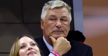 Actor Alec Baldwin is seen before the semifinal match between Spain's Carlos Alcaraz and Frances Tiafoe of the U.S. during the U.S. Open, New York, U.S., Sept. 9, 2022. (REUTERS Photo)