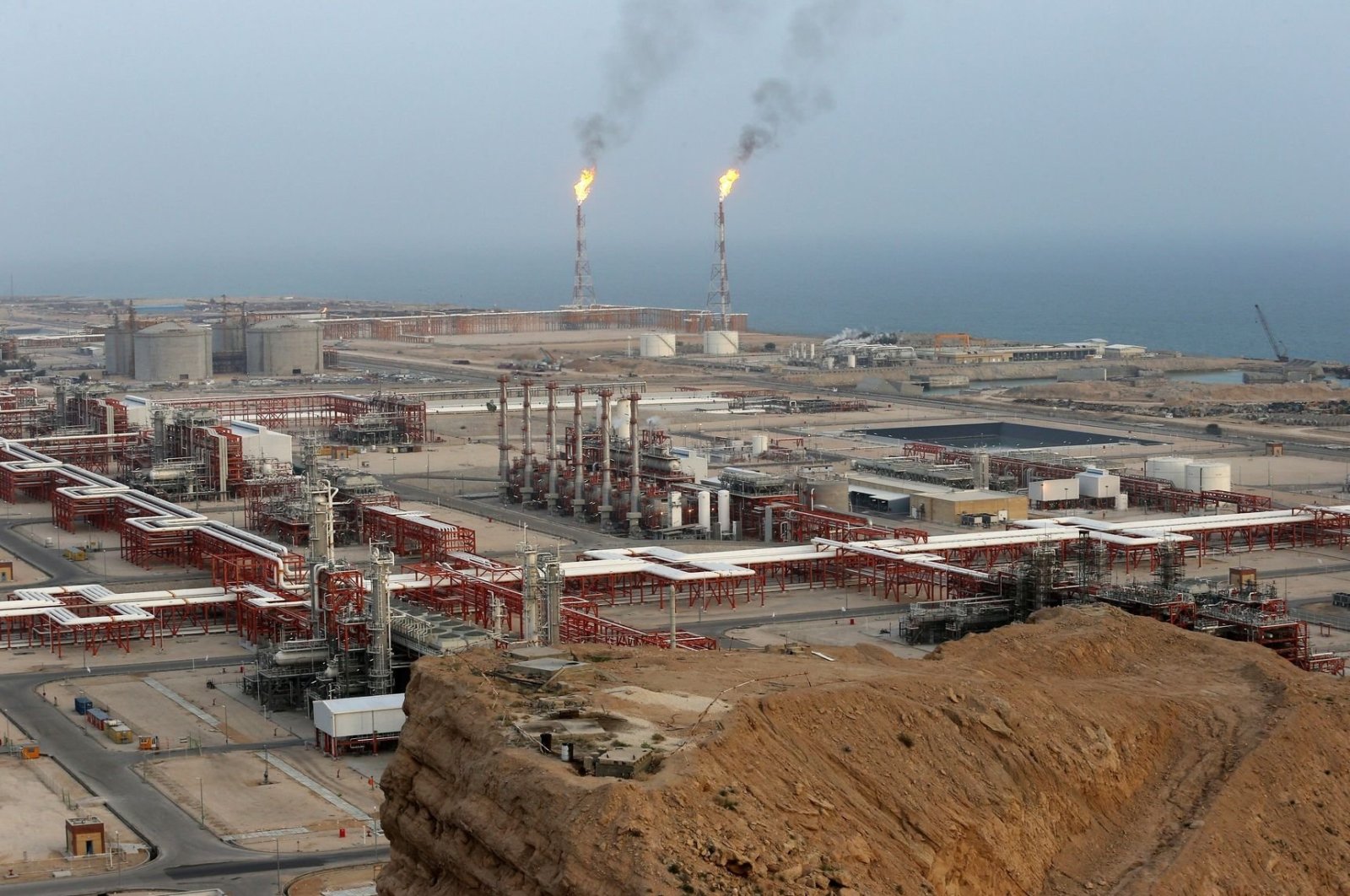 Natural gas refineries at the South Pars gas field in Iran&#039;s Asaluyeh are seen in this file photo. (AP Photo)