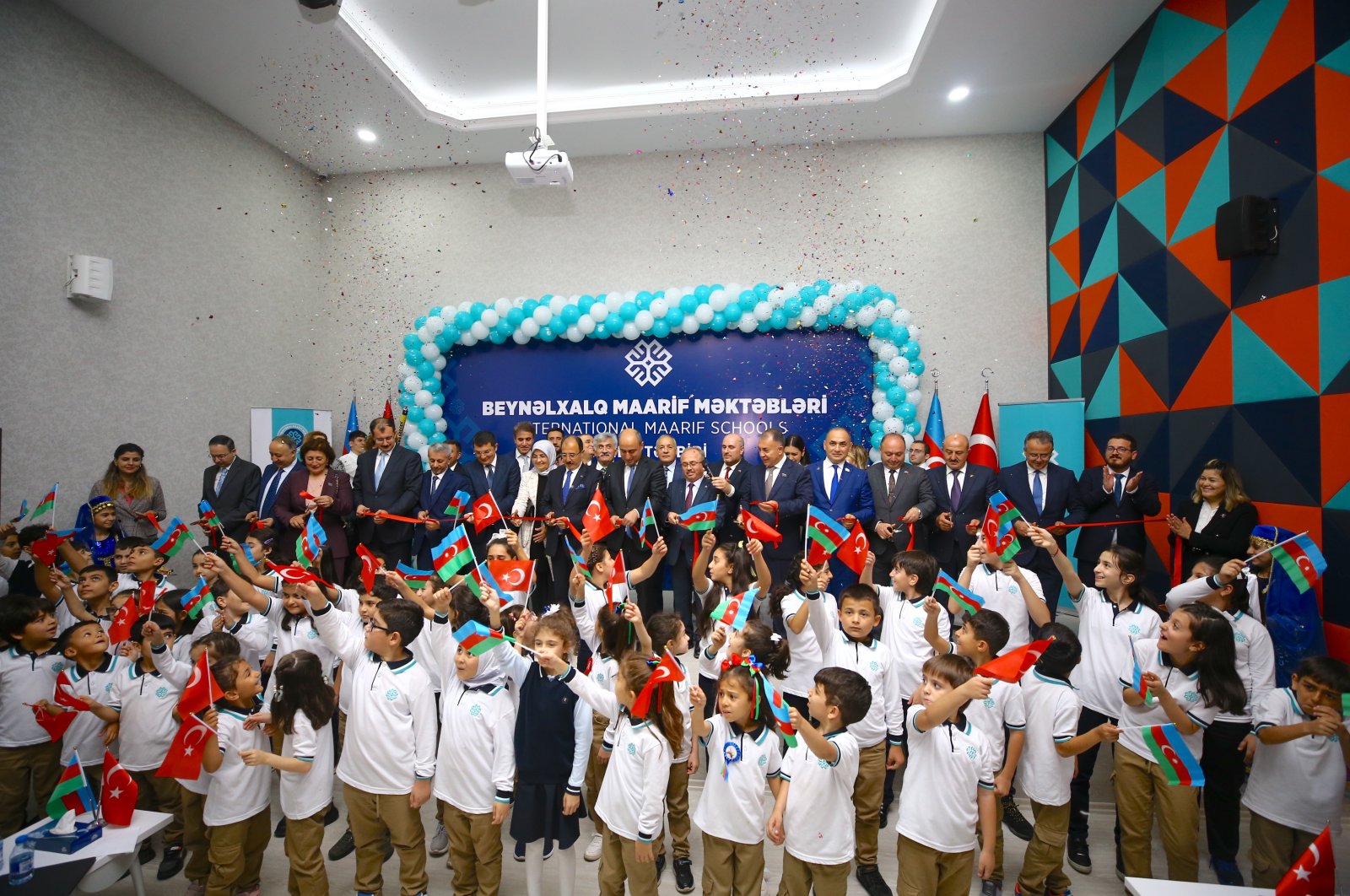 The International Maarif Schools, established by the Turkish Maarif Foundation (TMV), is opened in Baku, Azerbaijan, Oct. 3, 2022. (AA Photo)