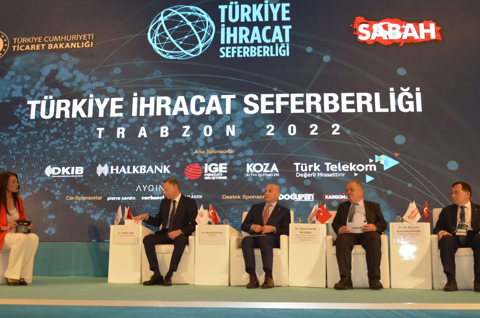 Panelists attend the Türkiye Export Mobilization panel in Trabzon, Türkiye, Oct. 4, 2022. (Handout)