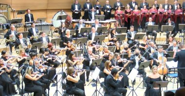 Japan&#039;s &quot;Tsunami Symphony,&quot; performing in the capital as part of the &quot;Başkent Culture Road Festival,&quot; Ankara, Türkiye, Oct. 4, 2022. (DHA Photo)