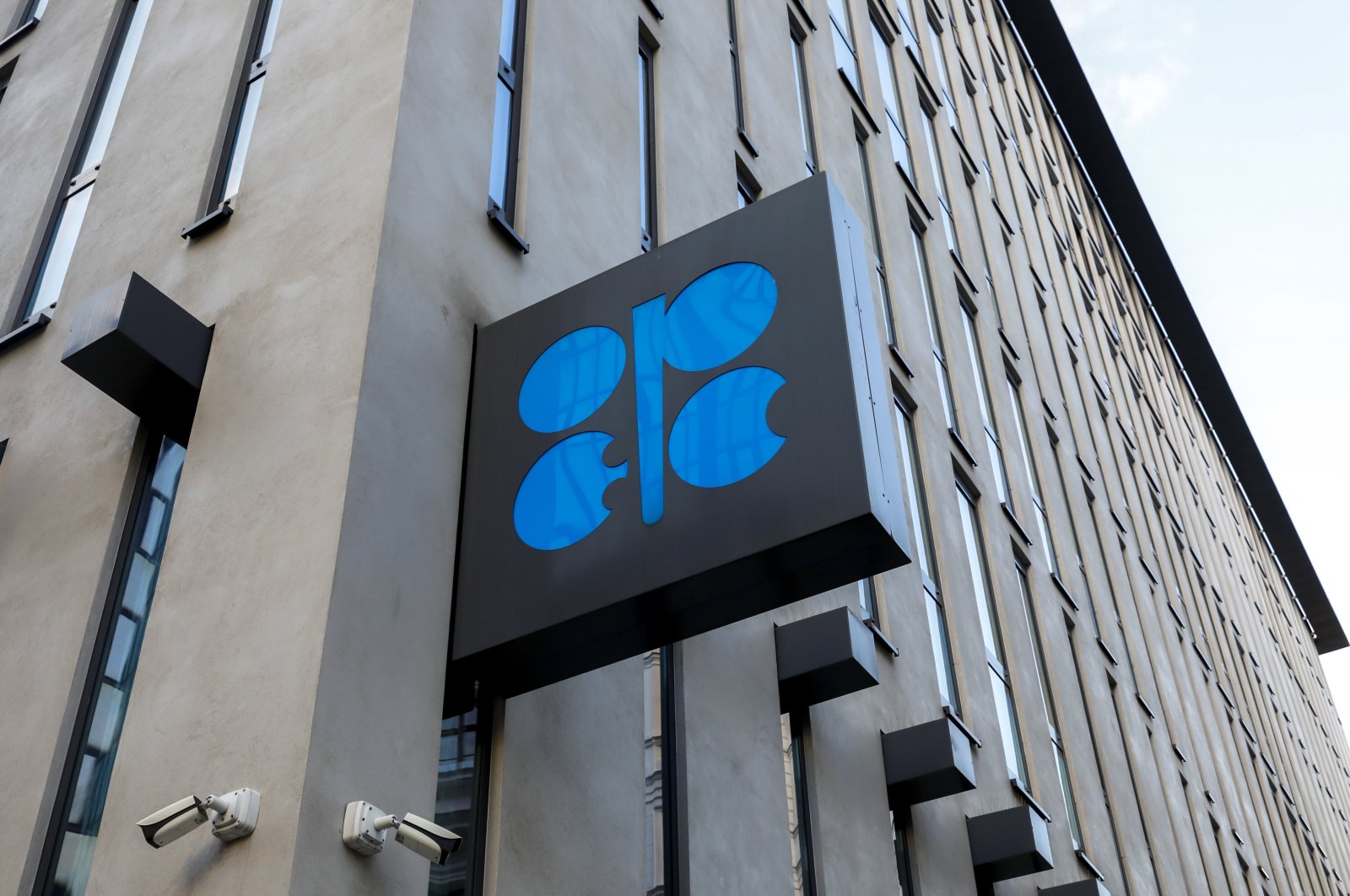 The logo of the Organization of the Petroleoum Exporting Countries (OPEC) is seen outside of OPEC&#039;s headquarters in Vienna, Austria, March 3, 2022. (AP Photo)