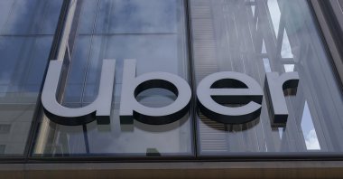 An Uber sign is displayed at the company&#039;s headquarters in San Francisco, U.S., Sept. 12, 2022. (AP Photo)