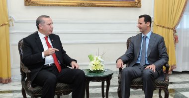 Then-Prime Minister Recep Tayyip Erdoğan meets with Syria's President Bashar Assad in Aleppo city Feb. 6, 2011. (REUTERS/Sana/Handout)