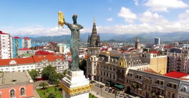 Medea Monument on Europe Square in Batumi Georgia. (Shutterstock Photo)