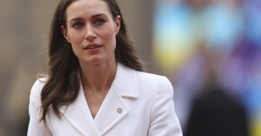  Finland&#039;s Prime Minister Sanna Marin attends an informal EU summit in Prague, Czech Republic, Oct. 7, 2022. (EPA Photo)