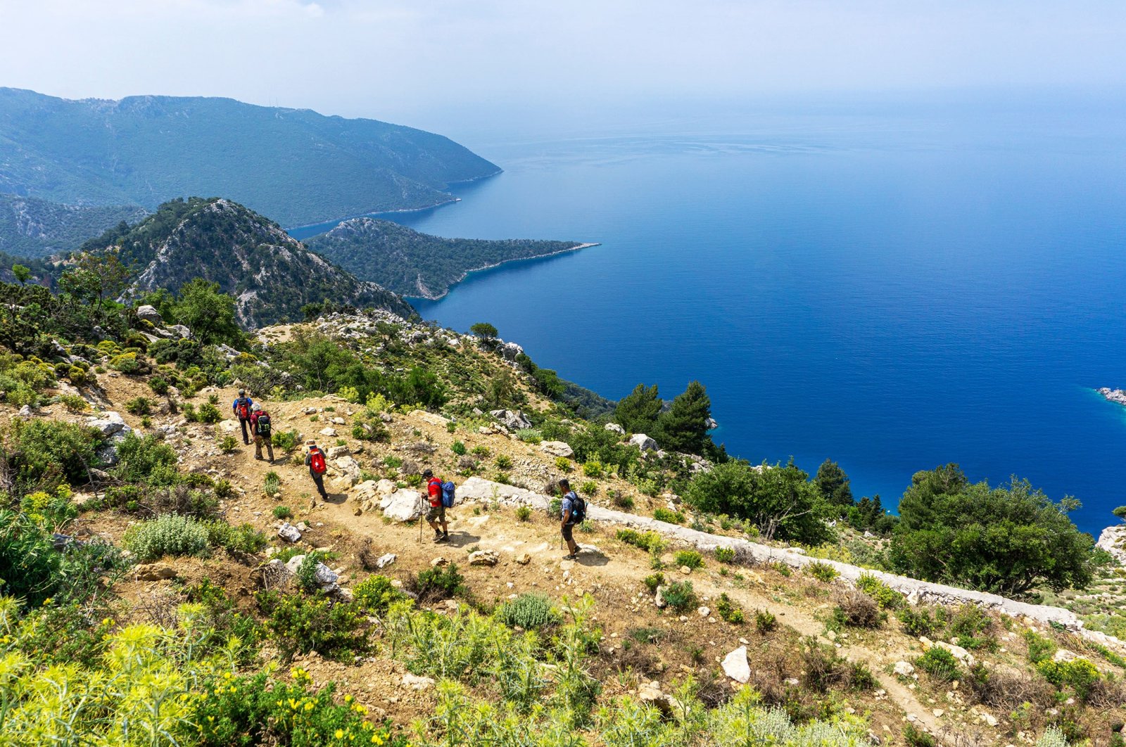 The famous Lycian route popular destination of hikers in Fethiye, Muğla, Türkiye. (Shutterstock Photo)