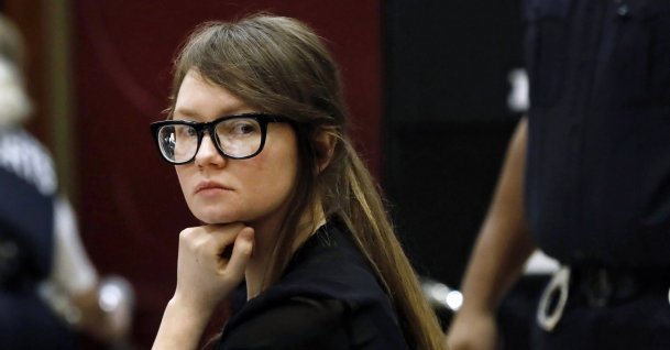 Anna Sorokin sits at the defense table during jury deliberations in her trial at New York State Supreme Court, New York, U.S., April 25, 2019, in New York. Sorokin, whose exploits posing as a German heiress to scam individuals and financial institutions out of hundreds of thousands of dollars inspired a Netflix series is being released from immigration custody.  She was scheduled to be released from ICE custody Friday evening, Oct. 7, 2022, U.S. Immigration and Customs Enforcement said. (AP File Photo)