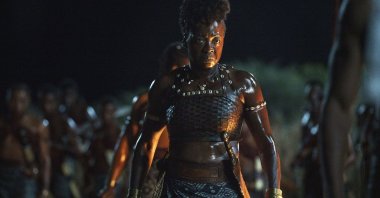 Viola Davis, in a scene from the film "The Woman King." (Sony Pictures via dpa)