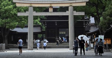 People visit the popular tourist spot of Meiji Shrine in Tokyo, Japan, Sept. 23, 2022. (AFP Photo)