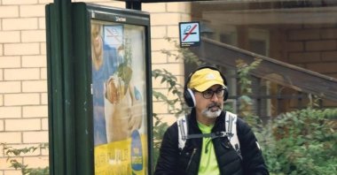 Abdullah Bozkurt is sighted in a bus stop in Salem, Sweden, in this undated photo. (Photo by Çağrı Oğuz)