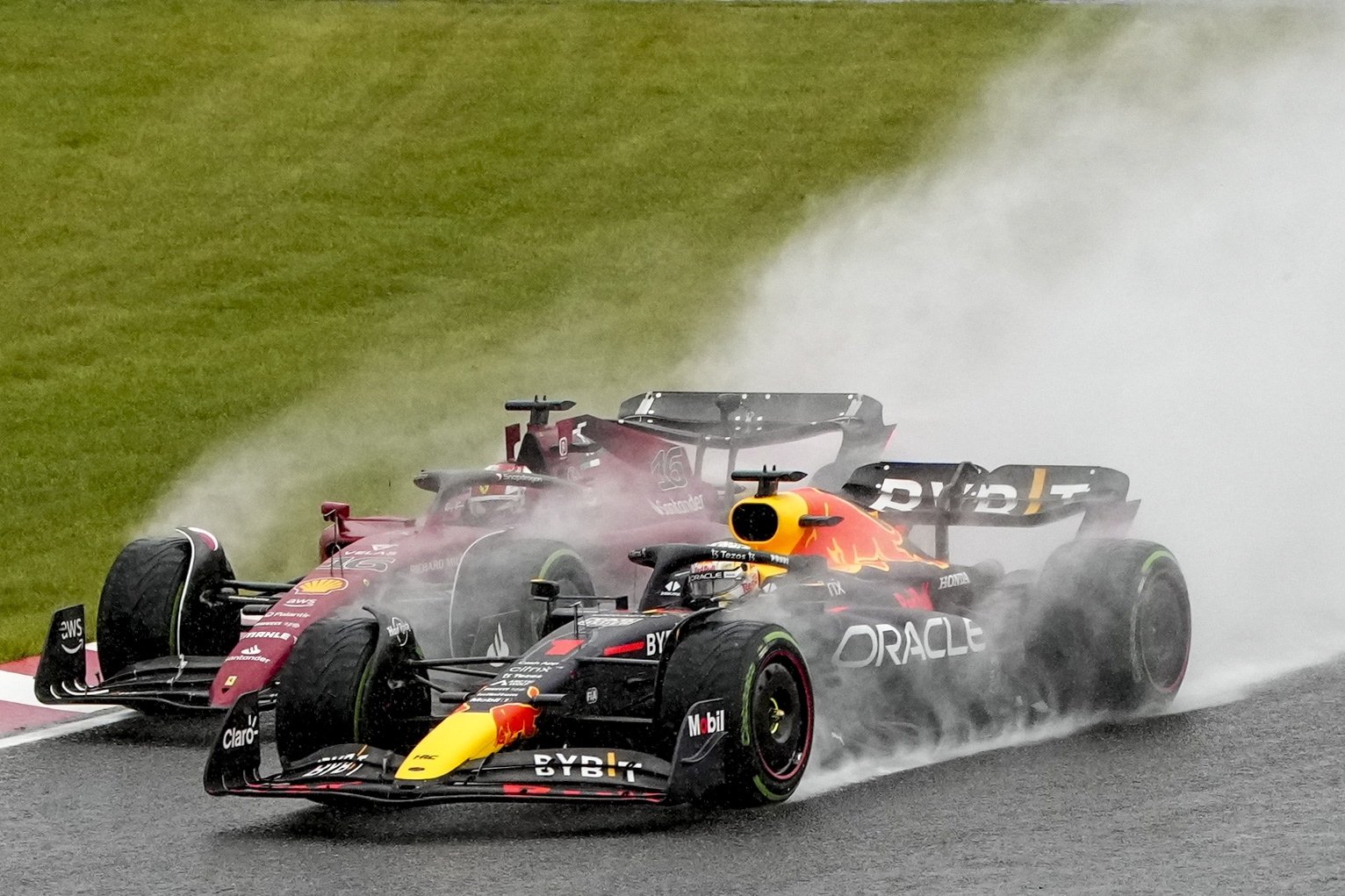 Charles Leclerc Scuderia Ferrari Rain