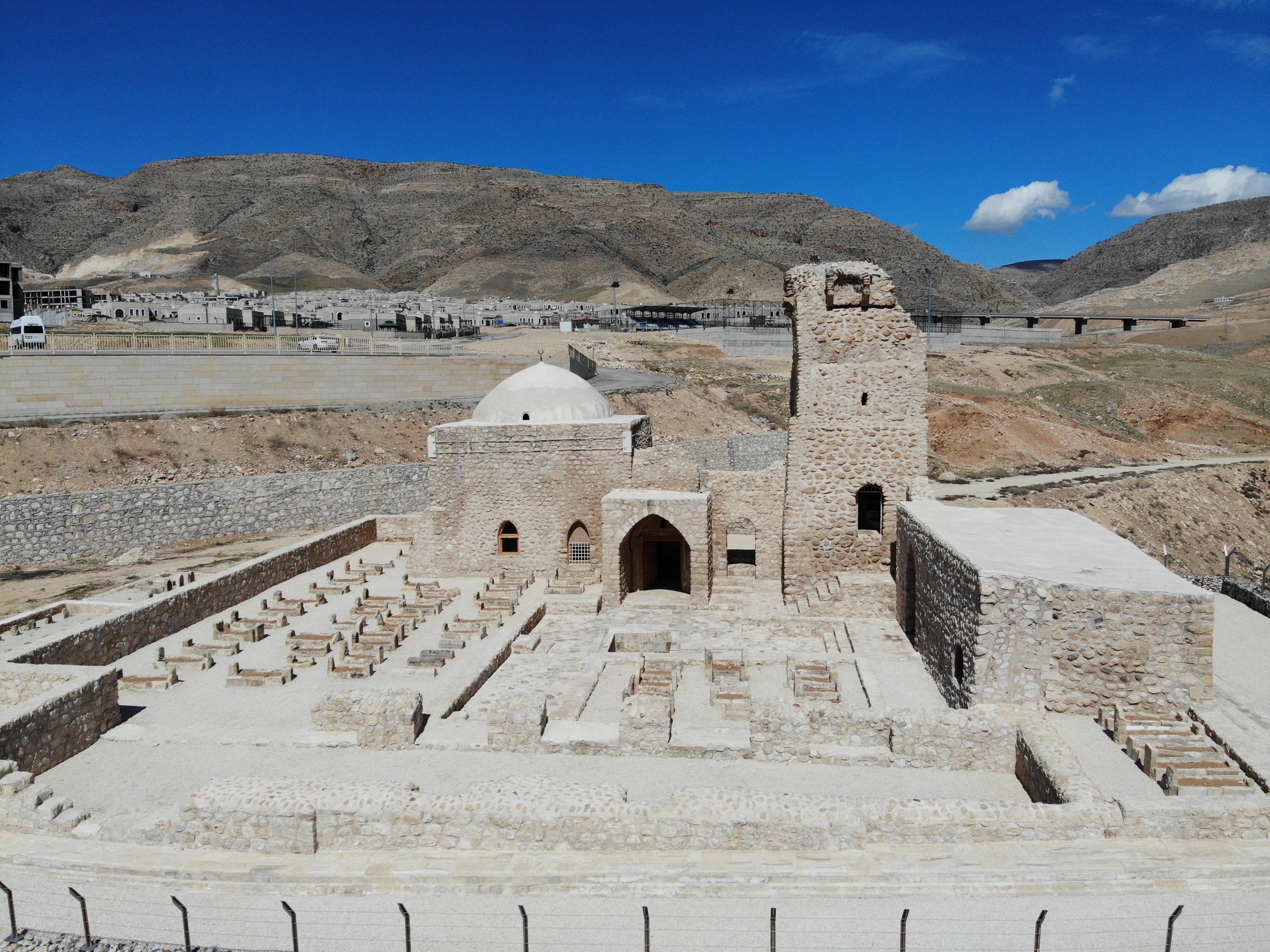 The restoration of artifacts moved from Hasankeyf, the historical district of Batman, which was flooded by the Ilısu Dam, has been completed, Batman, Türkiye, Oct. 11, 2022. (IHA Photo)