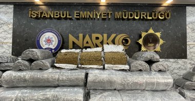 Turkish forces recovered over 1.5 tons of marijuana at Istanbul's Ambarli Port, Türkiye. (AA Photo)