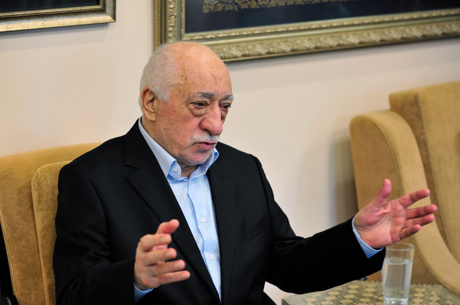 Fetullah Gülen speaks to journalists in his compound in Pennsylvania, U.S., July 17, 2016. (AP Photo)