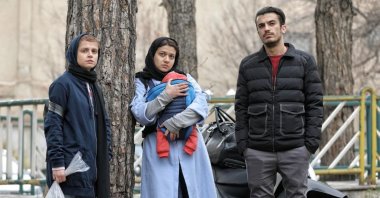 A still shot from “Until Tomorrow” shows (L-R) Ghazal Shojaei, Sadaf Asgari and Amirreza Ranjbaran.
