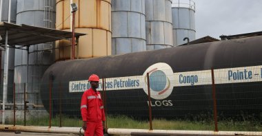 A worker is seen at a port in Pointe Noire, Republic of Congo, Dec.17, 2019. (AFP Photo)