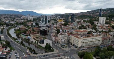 An aerial view shows Bosnia-Herzegovina's capital Sarajevo, Sept. 25, 2022. (Reuters Photo)