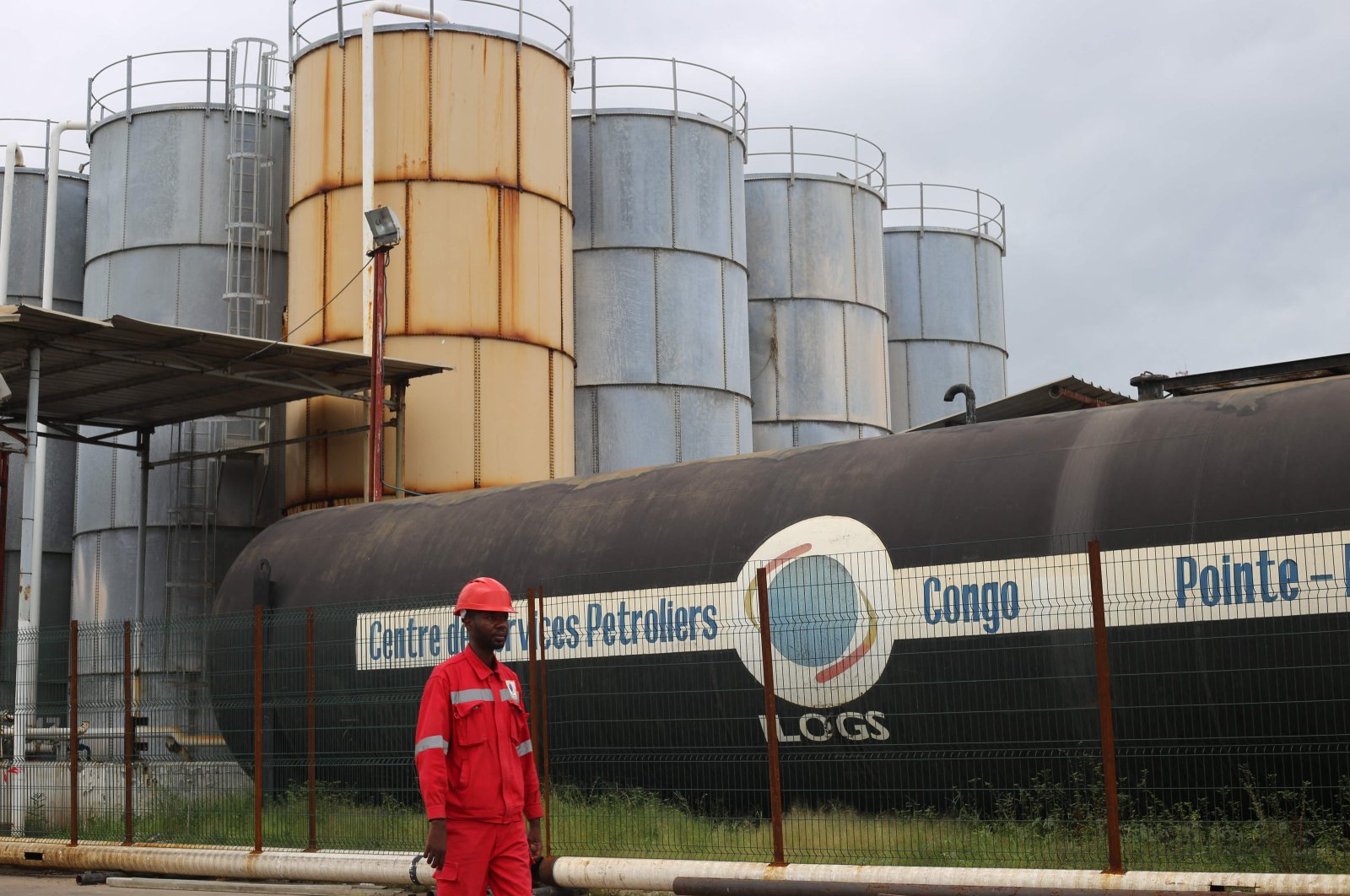 A worker is seen at a port in Pointe Noire, Republic of Congo, Dec.17, 2019. (AFP Photo)