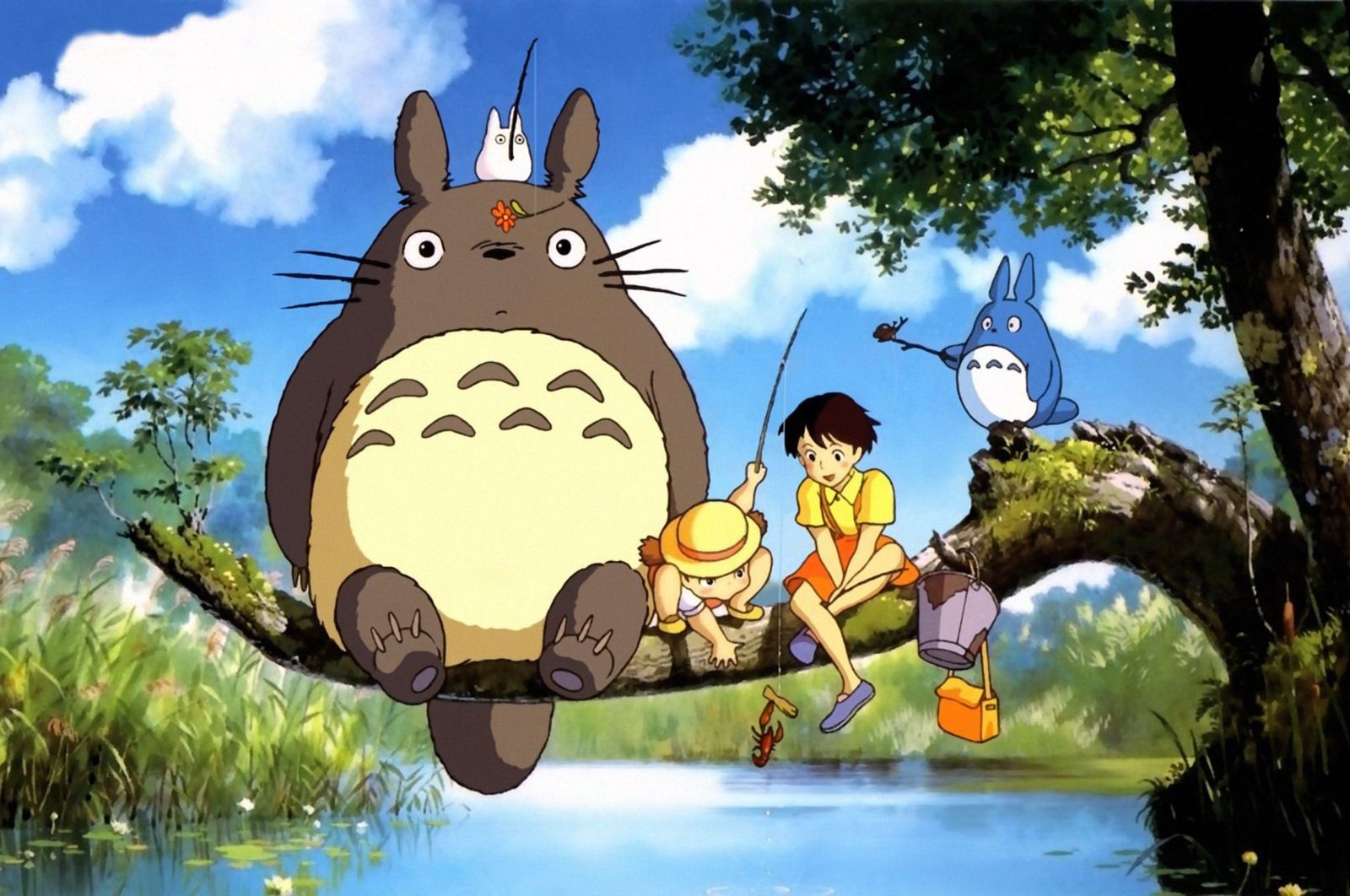 A still shot from Hayao Miyazaki&#039;s “My Neighbor Totoro.”