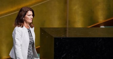 Sweden’s Minister for Foreign Affairs Ann Christin Linde attends the 77th Session of the United Nations General Assembly at U.N. Headquarters in New York City, U.S., Sept. 24, 2022. (REUTERS Photo)