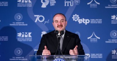 Industry and Technology Minister Mustafa Varank speaks at the opening ceremony of the Industrial Design and Prototyping Center of the Istanbul Chamber of Industry (IDEA4 Istanbul), Istanbul, Türkiye, Oct. 15, 2022. (AA Photo)