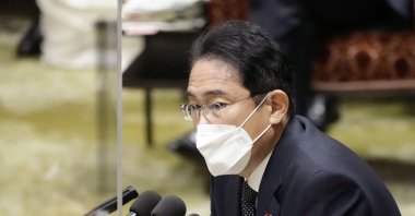 Japan’s Prime Minister Fumio Kishida speaks at a meeting of the Lower House Budget Committee, Tokyo, Japan, Oct. 17, 2022. (AP Photo)