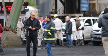 Rescue teams at the site of the mine accident in Bartın, northern Türkiye, Oct. 16, 2022. (IHA Photo)