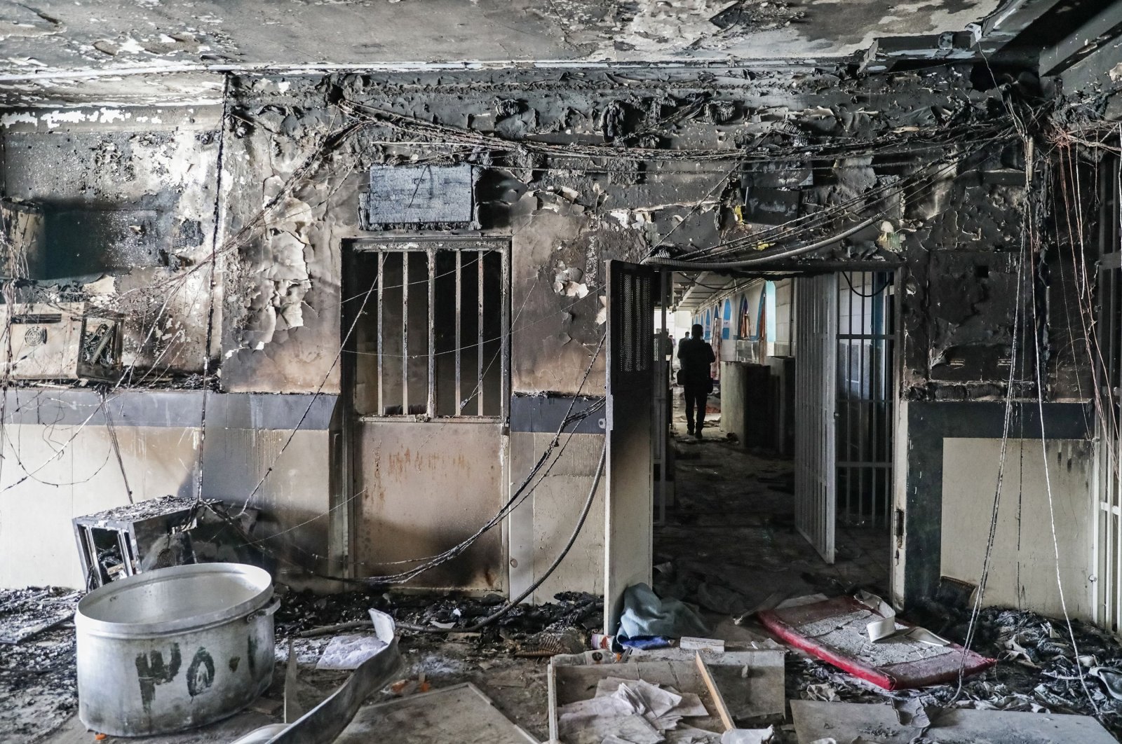 Damage caused by a fire in the notorious Evin prison, northwest of the Iranian capital, Tehran, Iran, Oct. 16, 2022. (AFP Photo)