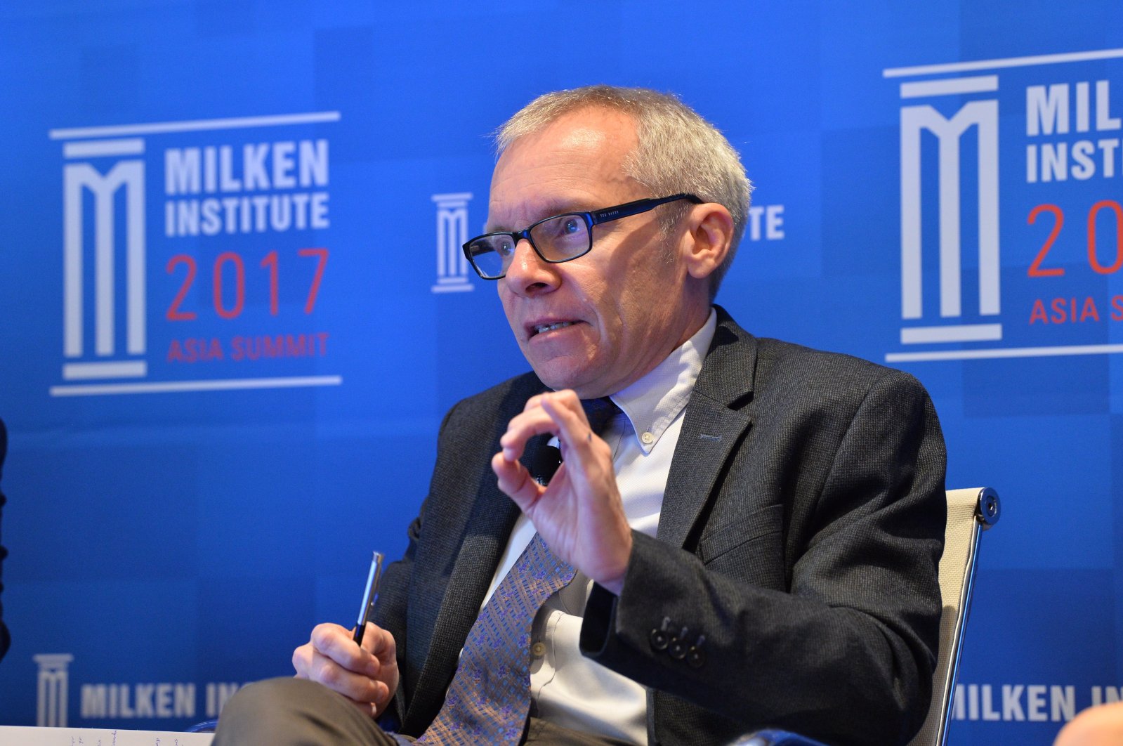 Australian professor Sean Turnell at the Milken Institute 2017 Asia Summit in Singapore, Sept.15 2017. (EPA Photo)