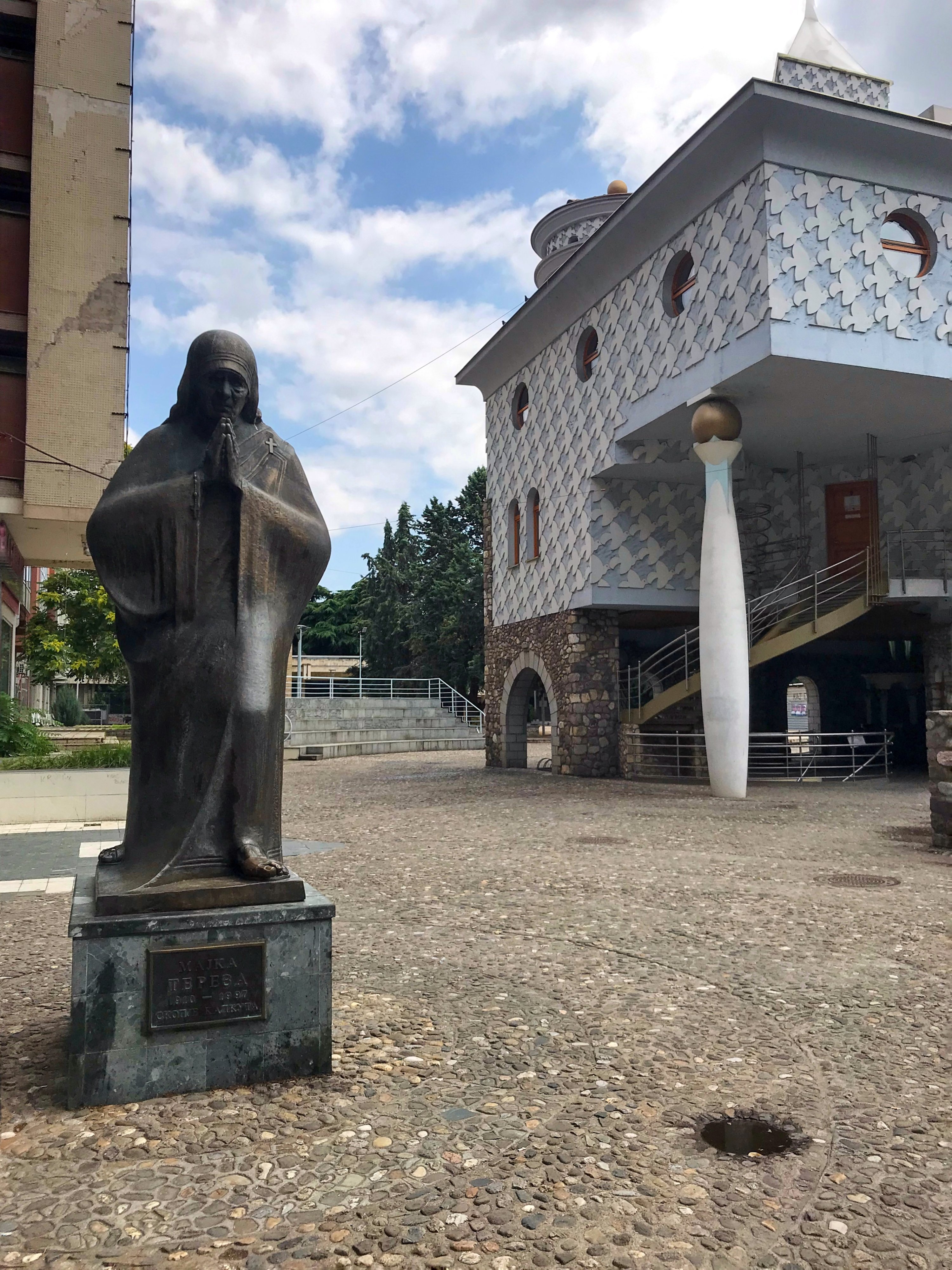 The memorial house of Mother Teresa in Skopje, North Macedonia.  (Photo by Özge Şengelen)