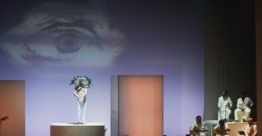 "Picasso Eterno" onstage, offering the audience a journey into the art of Spanish painter Pablo Picasso, Istanbul, Türkiye, Oct. 27, 2022. (AA Photo)