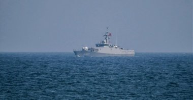 A Turkish naval patrol boat in an undisclosed location in the Black Sea. (COURTESY OF MINISTRY OF NATIONAL DEFENSE) 